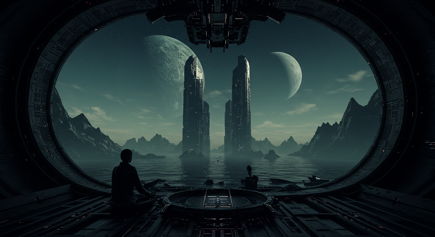 The Vista — Atlantean ruins, twin moons