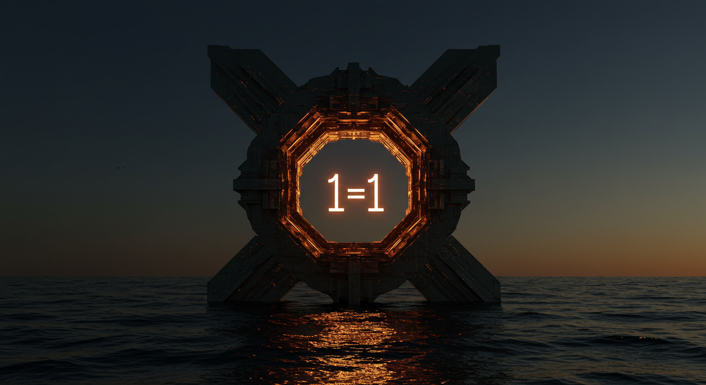 The Gate — the 1 = 1 sigil at its core
